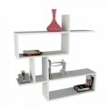 Raft pentru perete, Wooden Art, Montera White, 100x107.2x22 cm