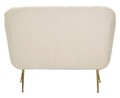 Canapea 2 locuri cu perne decorative Budapest, Mauro Ferretti, 130x83x91 cm, fier/poliester, crem