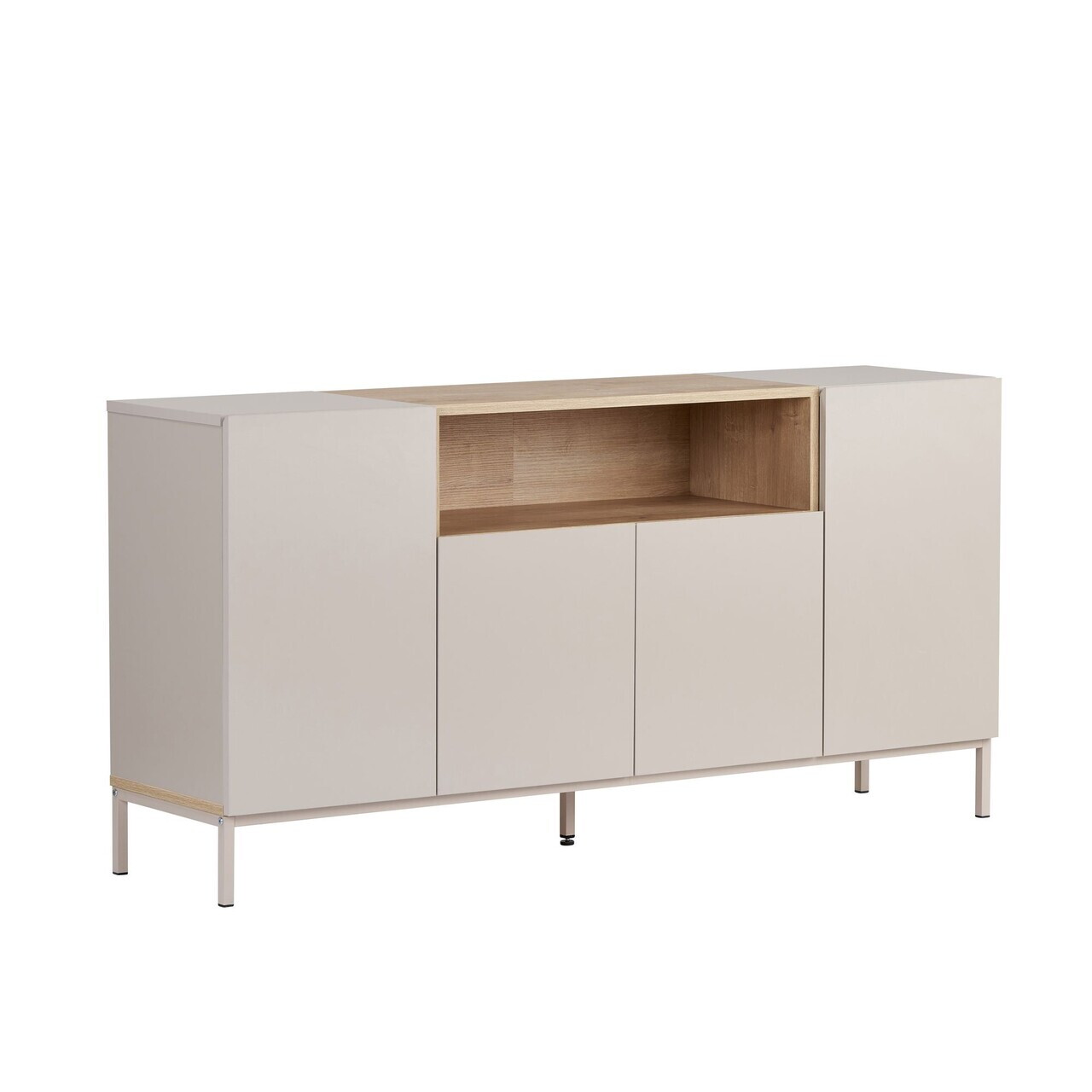 Consola, Nordure, Rialto, 160x80x40 cm, PAL, Gresie / Stejar Safir — imaginea 3
