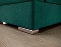 Coltar extensibil dreapta 3 locuri ELTAP, RT-35NU, Siber, 270x186x93 cm, lemn/poliester, verde inchis