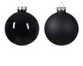 Cutie cu 12 globuri asortate Baubles, Decoris, Ø8 cm, sticla, negru