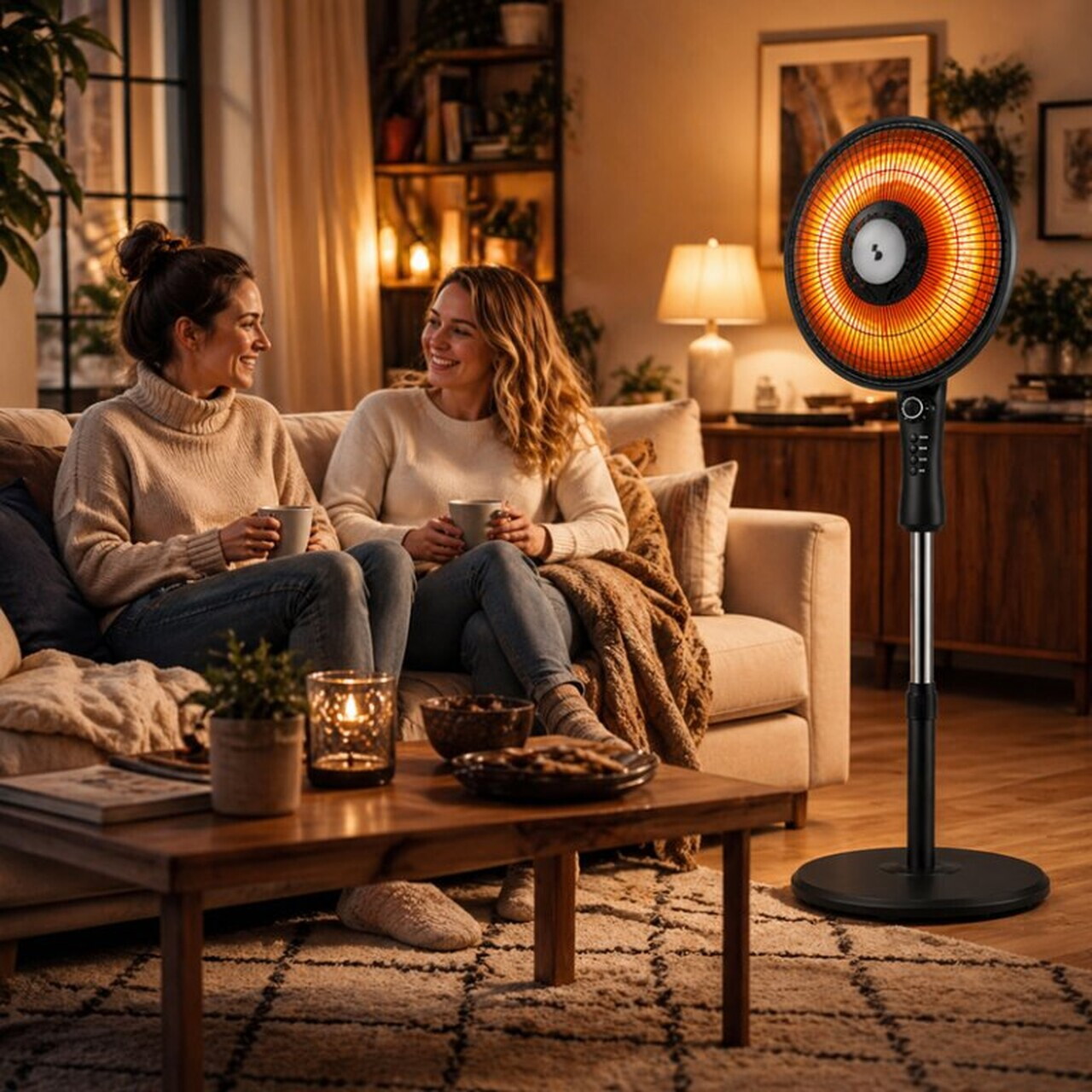 Incalzitor radiant cu carbon Beper, 1100W, 40x124 cm, 2 trepte de putere, ABS, negru — imaginea 3