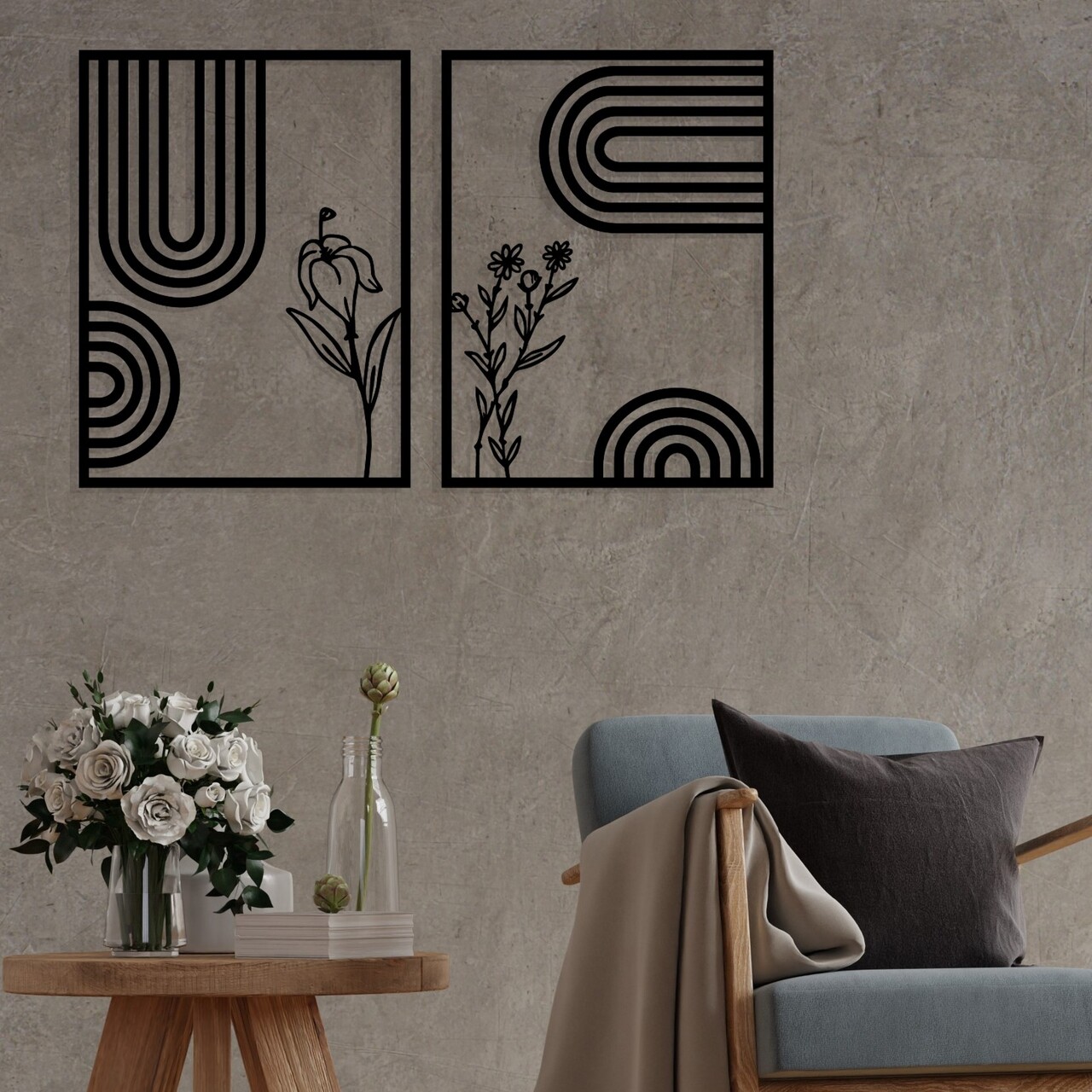 Decoratiune de perete, Dolce Mate, Dimensiuni: 92 x 60 cm, Negru - view 3