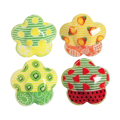 Set 4 boluri, Wald, Viva L'Estate, 14.5 cm Ø, sticla, multicolor