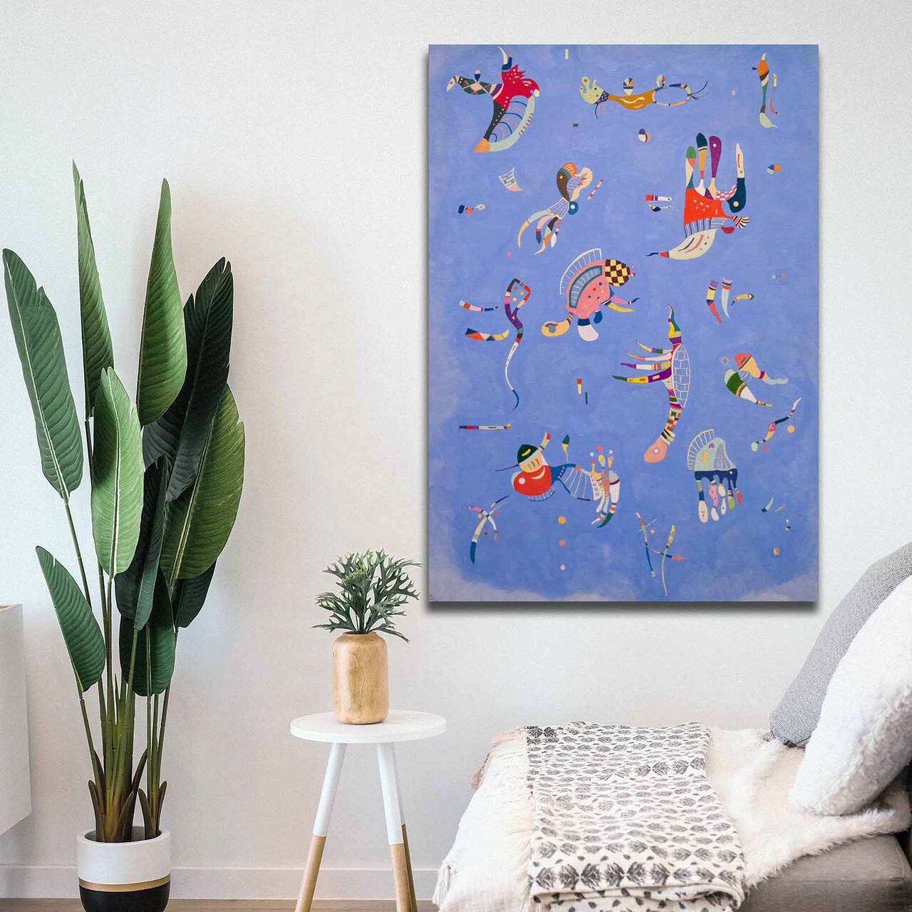 Tablou decorativ, 70100KANDINSKY033, Canvas, Lemn, Multicolor