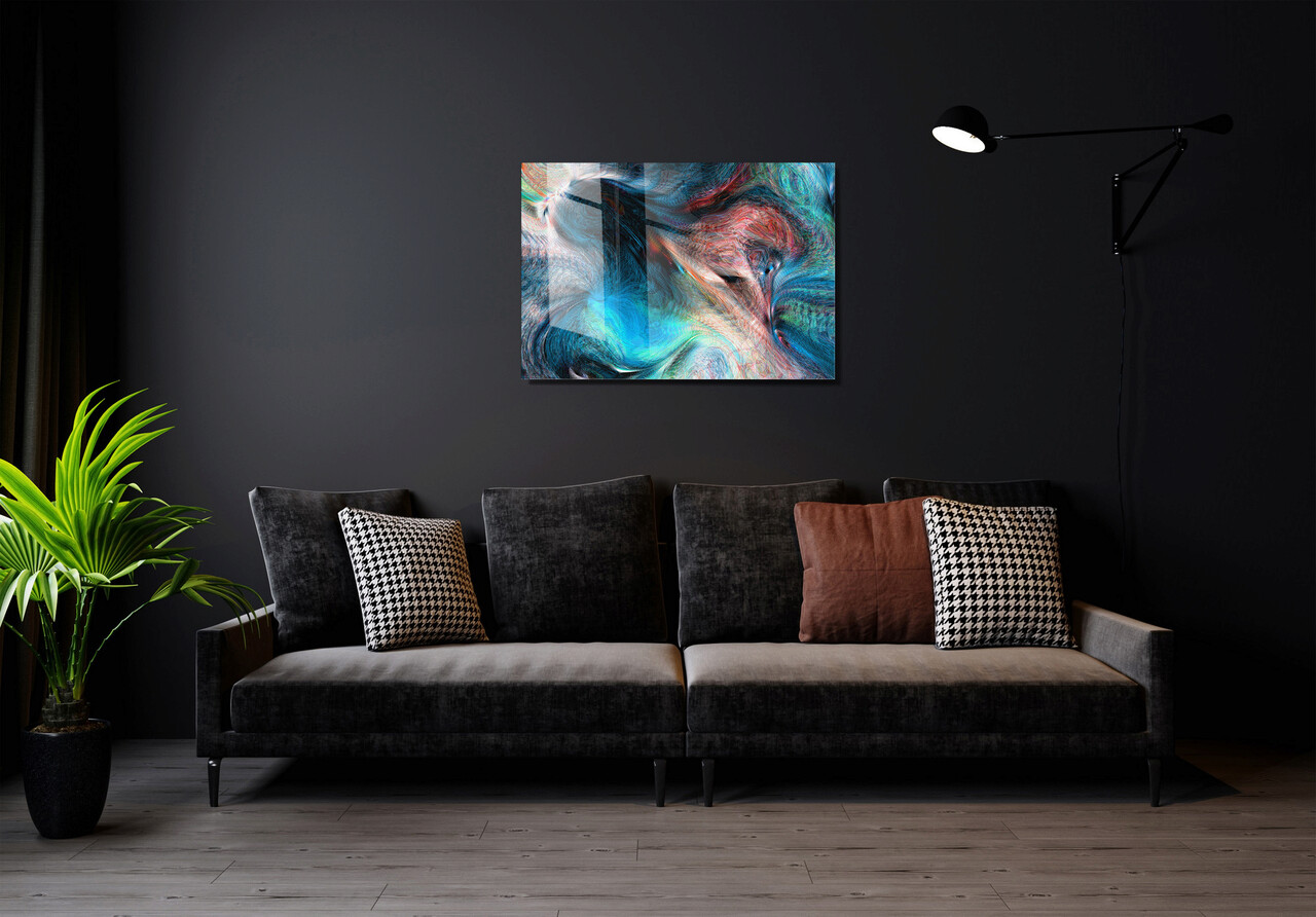 Tablou decorativ, 1229, Sticla temperata, 50 x 70 cm, Multicolor - 1 | YEO