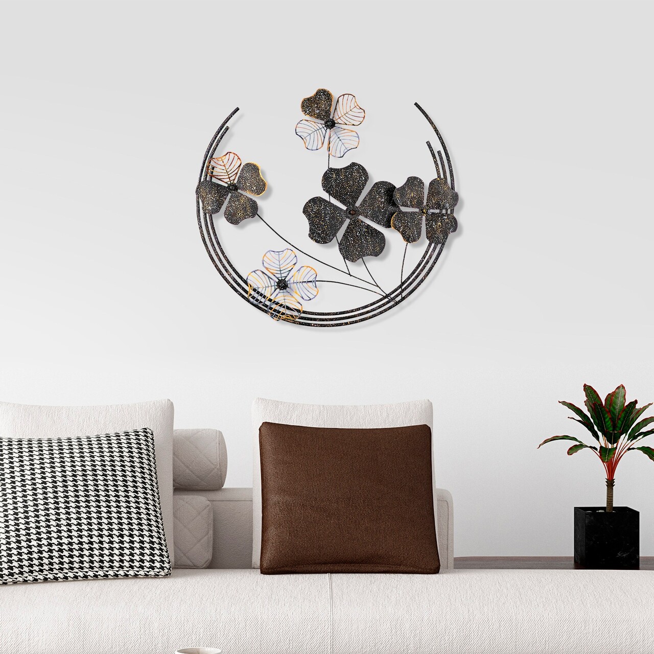 Decoratiune de perete, Haiyang 3, Dimensiuni: 70 x 62 x 4 cm, Multicolor - view 2
