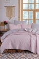 Cuvertura Single 155x200 cm, Solid - Powder, Grey, Eponj Home, 65% bumbac/35% poliester