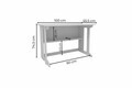 Birou, Hanah Home, Pillar, 100x74.3x55.5 cm, Maro