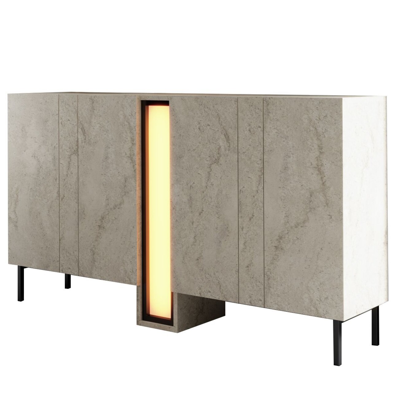 Consola, Hanah Home, Nova, 155x85x32 cm, Travertin - view 5