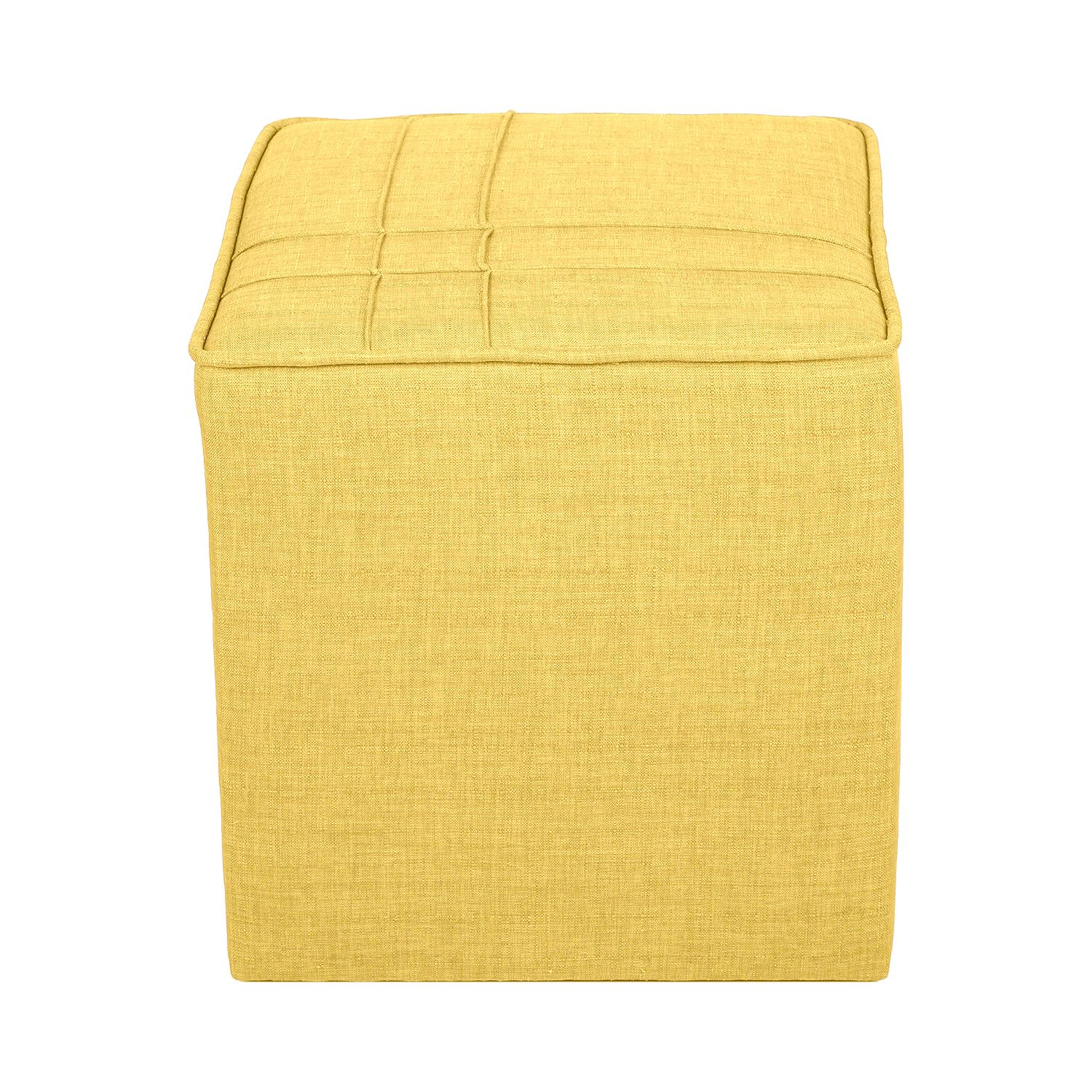 Taburet, Atelier del Sofa, 558ZEN1371, Frame: 100% SOLID FIR WOOD, Galben