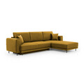 Coltar extensibil dreapta 4 locuri ELTAP, RT-45NU, Dalia, 289x190x95 cm, lemn/poliester, mustar