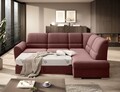 Coltar extensibil dreapta 3 locuri ELTAP, RT-24LU, Siber, 270x186x93 cm, lemn/poliester, roz inchis