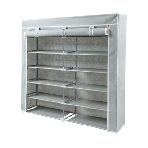 Organizator incaltaminte confortime, 113x28x108 cm, metal, gri