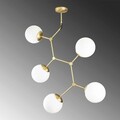 Lustra, Opviq, 892OPV1635, Metal, Galben/Alb