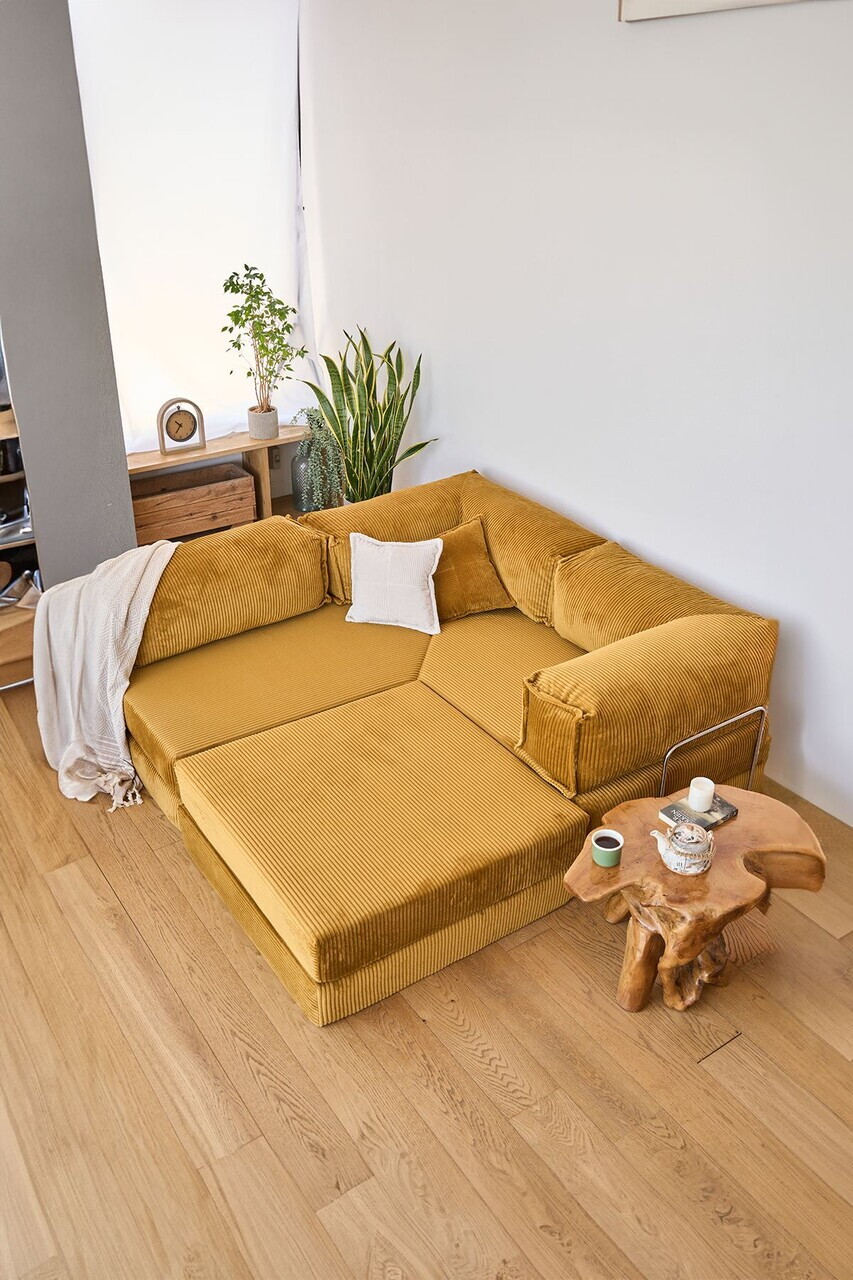 Coltar, Atelier del Sofa, 118FVL1407, Tesatura plus reiata, Galben mustar - view 2