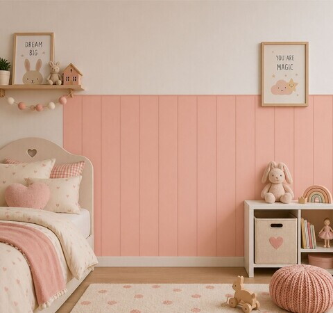 Sticker decorativ, MB-00122B, Vinil, Dimensiuni: 95 x 150 cm, Roz pudra