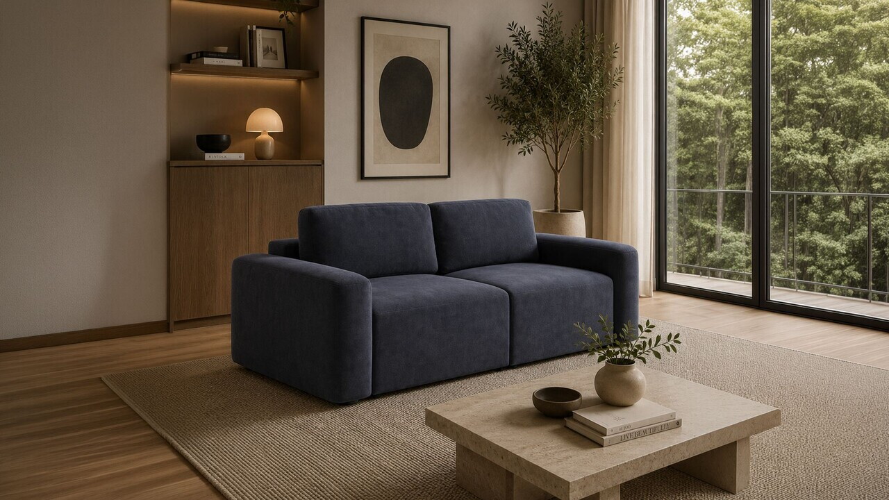 Canapea 3 locuri, Atelier del Sofa, 560ARE5273, Albastru petrol