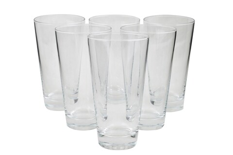Set 6 pahare  Flame, Pasabahce, 15 x 5.5 x 8.5 cm, sticla, transparent