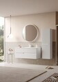 Set Dulap de Baie cu Chiuvetă și Oglindă (2 Piese), Hanah Home, Moonlight 120 v2, Alb mat