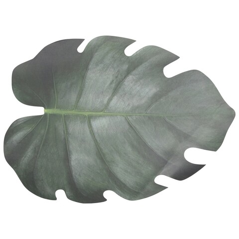 Set 10 suporturi pentru farfurie, esschert, leaf, 32.8 x 46.2 x 0.1 cm, hartie, verde