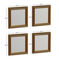 Set 4 oglinzi decorative, Siam, Loza, MDF , Auriu