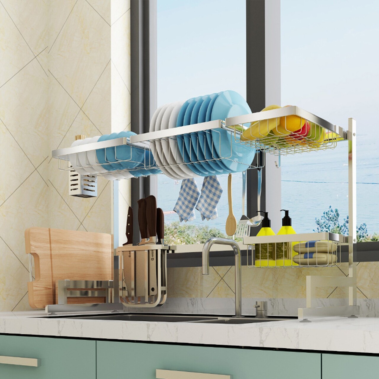 Scurgator vase, inox, 85x32x52cm - Zokura - imagine 8