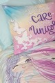 Lenjerie de pat pentru o persoana Young, Sirena - Mint v2, Cotton Box, Bumbac Ranforce