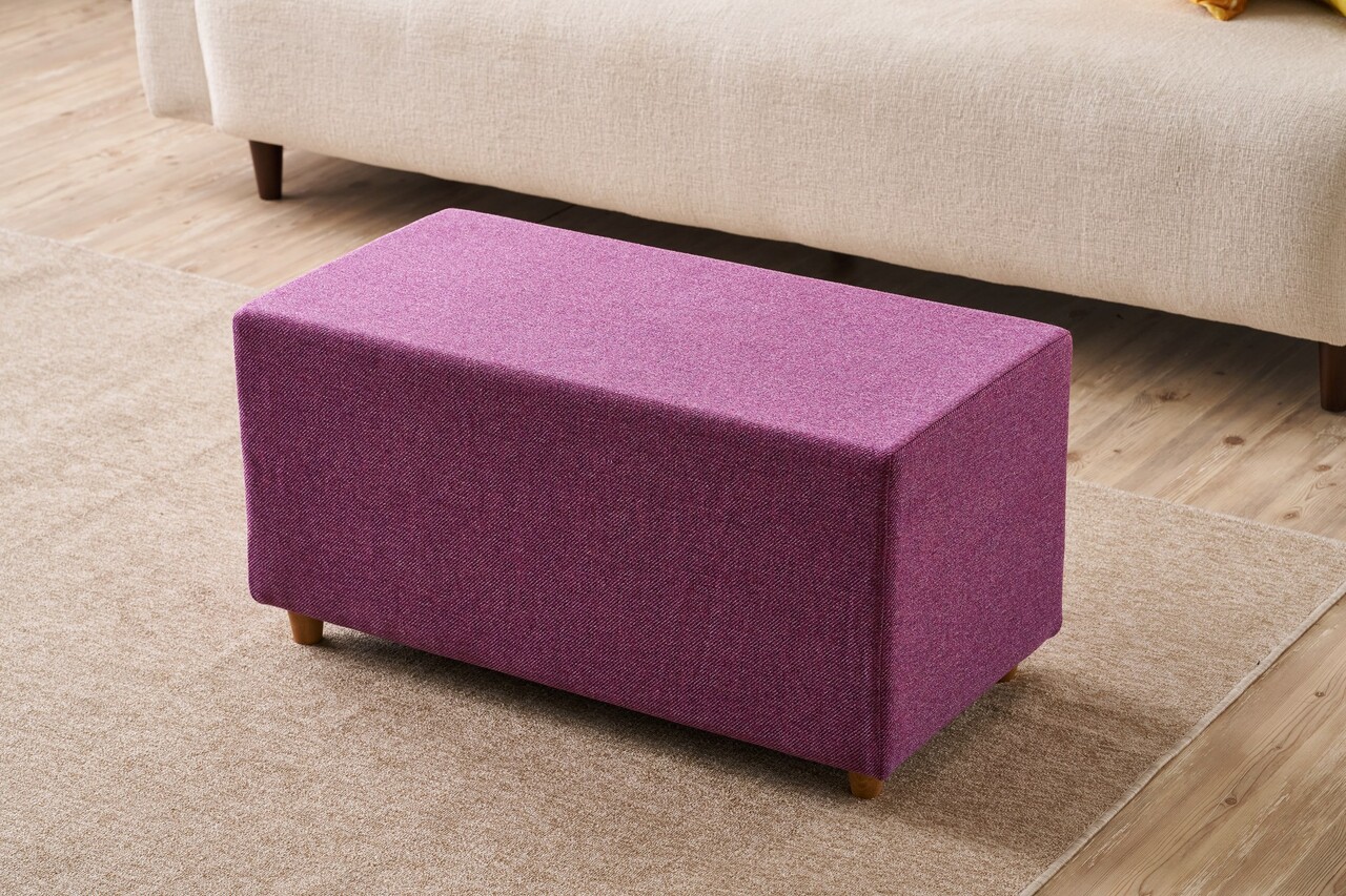 Taburet, Atelier del Sofa, 825BLC5184, Lemn, Lila - view 2