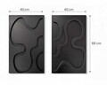 Decoratiune de perete, 3D4068-007, MDF, Plastic (Grosime: 10 mm                       , Negru