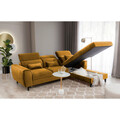 Coltar extensibil dreapta 4 locuri ELTAP, Foble, 267x196x100 cm, lemn/poliester, mustar