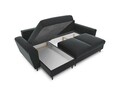 Coltar extensibil reversibil 4 locuri, Moghan, Micadoni Home, BL, 241x145x88 cm, catifea, gri inchis