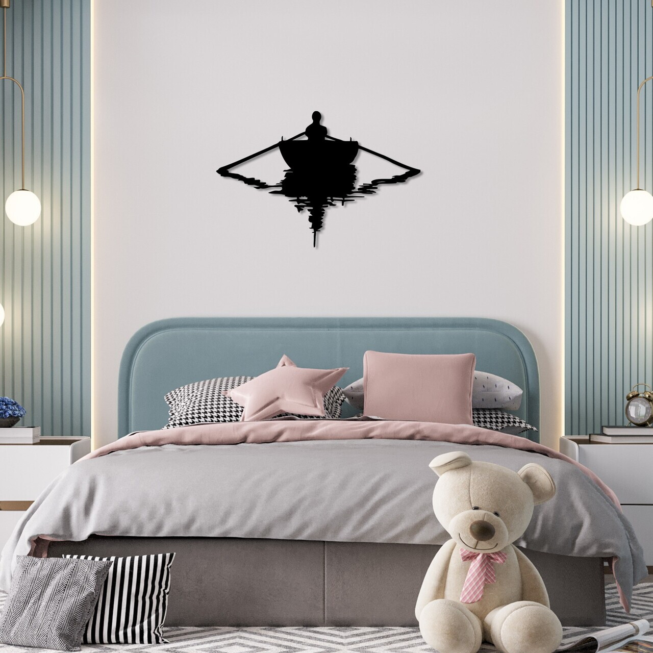 Decoratiune de perete, Boot, Dimensiune: 40 x 60 cm, Negru — imaginea 4