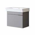 Dulap de baie cu chiuvetă, Hanah Home, Likya 59, 59x54x38.6 cm, PAL, Gri deschis