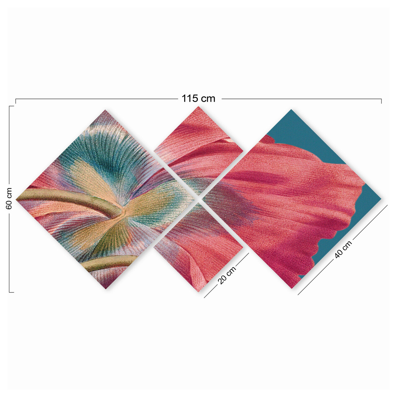 Set 4 tablouri decorative, 4MDF1826561, MDF, Imprimat UV, Multicolor - 2 | YEO