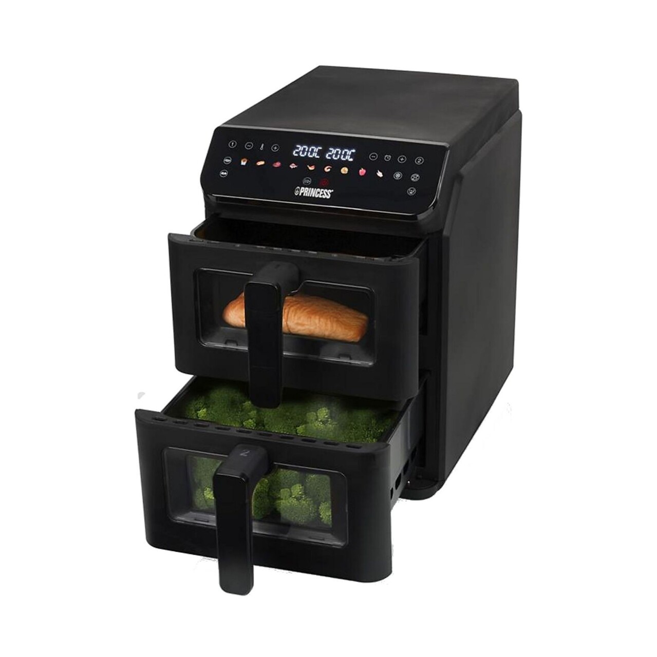 Friteuza dubla cu aer cald, 5,6+5,6 L, 3000W, Negru - Princess - view 3