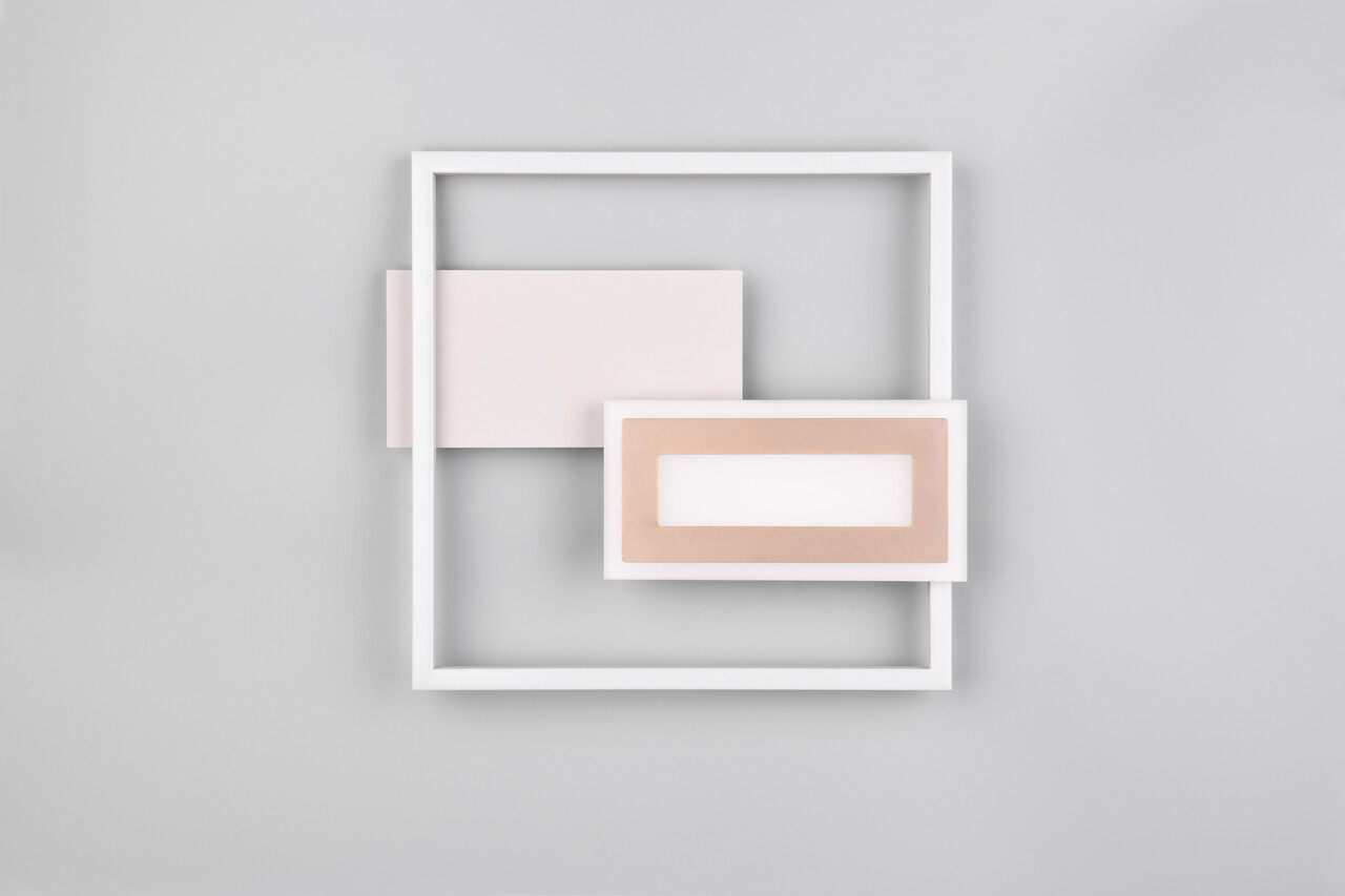 Plafoniera Spiro, RL NOW, 33x30x6.2 cm, 22W, 1x SMD, metal, gri/natur