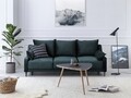 Canapea extensibila, Lilas, Mazzini Sofas, 3 locuri, cu lada de depozitare, 215x94x90 cm, catifea, albastru petrol