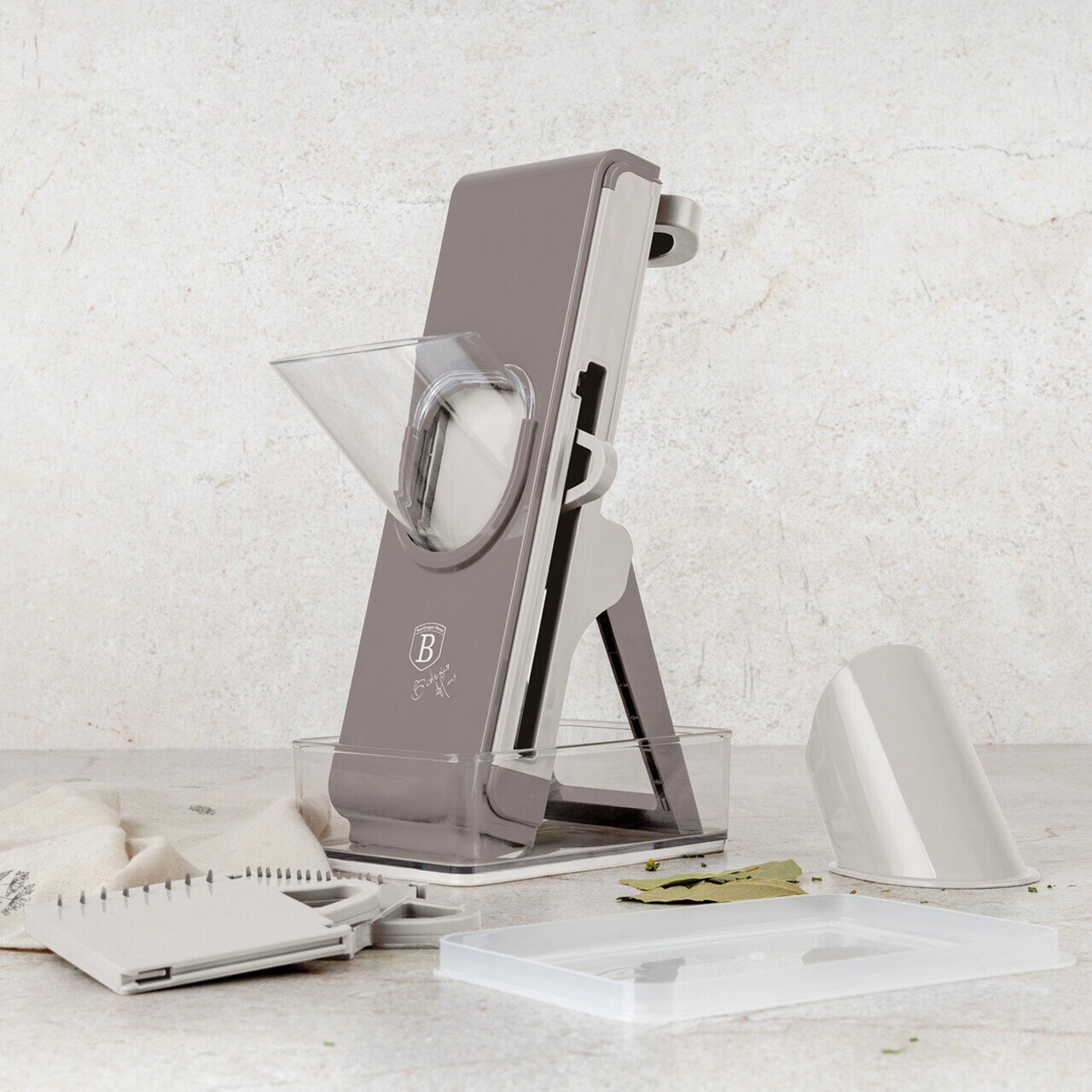 Feliator legume Berlinger Haus, Taupe/Sahara, 28.3x9.4x12.5 cm, inox/plastic, crem/taupe - imagine 3