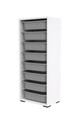 Dulap multifunctional, Estella, Cara 8N, Alb/Gri