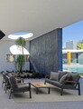 Set mobilier pentru gradina / terasa 4 piese, Einar, Bizzotto, gri carbune