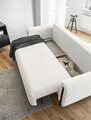 Canapea extensibila 3 locuri, ELTAP, SO-ARC-BL-01ROY, Arcadova, 244x97x97 cm, lemn/poliester, alb/negru