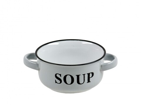 Bol soup, 490 ml, 18x13x6.5 cm, ceramica, alb