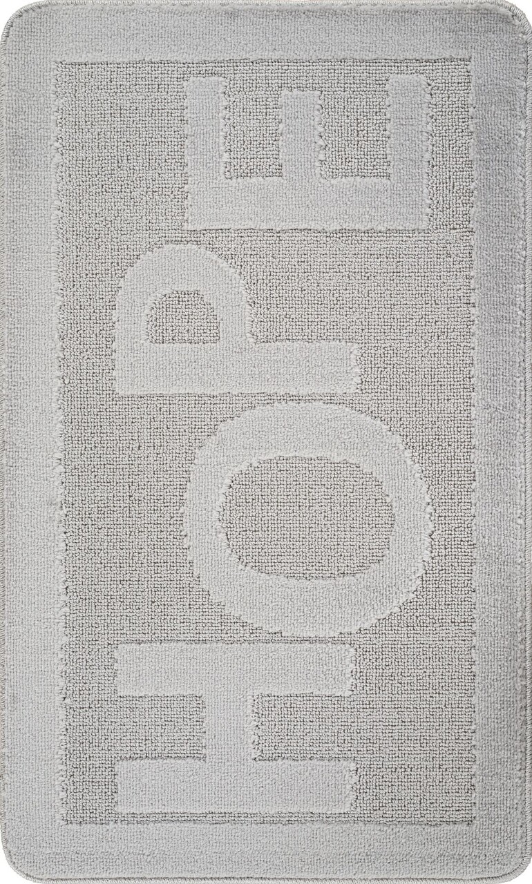Covoras de baie, Cecilia, Hope, 60x100 cm, Polipropilena, Gri