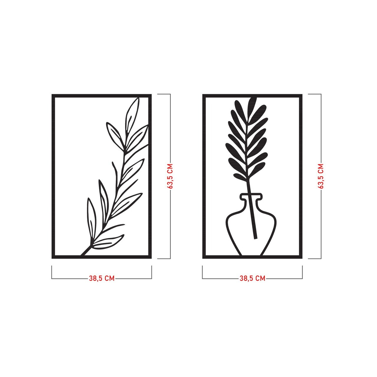 Decoratiune de perete, Bohem, Nr. 1: 38,5 x 63,5 cm (1 bucată) , Negru — imaginea 6