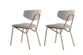 Set scaune 2 piese, Wayland, Nancy, Gri / Auriu