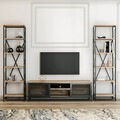 Mobilier pentru living Maxim, Kalune Design, 3 piese, 150x40x47 cm, natural/negru