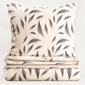 Lenjerie de pat King Size, Felicity, Homla, 3 piese, 200x220 cm, microfibra din poliester, bej/negru