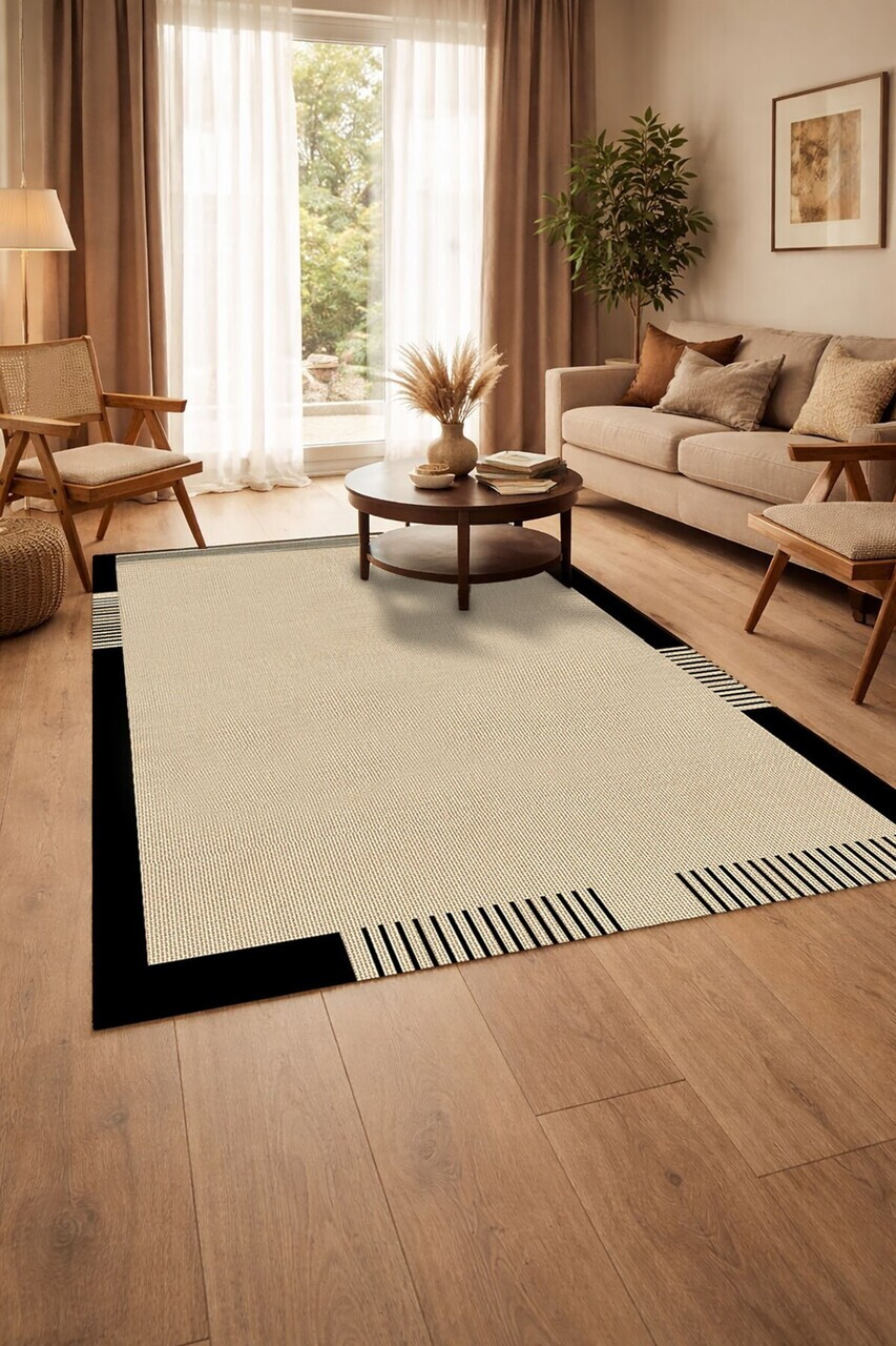 Covor, CLR-7219-25, 140x200 cm, Poliester, Iută — imaginea 2