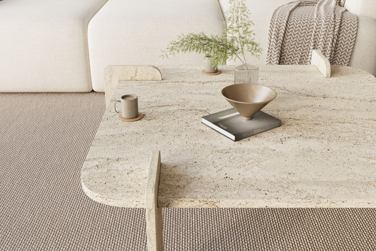 Masuta de cafea, Hanah Home, Woog, 90x35x90 cm, Travertin - view 4